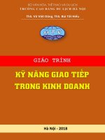 Giáo trình Giao tiếp trong kinh doanh: Phần 1 - CĐ Du lịch Hà Nội
