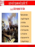 Lịch sử quan hệ quốc tế chủ đề cách mạng tư sản