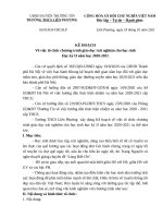 Kế hoạch hoạt động trải nghiệm