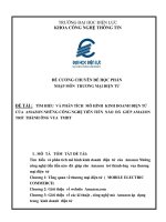 TÌM HIỂU  V PHÂN TÍCH  MÔ HÌNH  KINH DOANH ĐIỆN TỬ    CỦA  AMAZON NHỮNG CÔNG NGHỆ TIÊN TIẾN  NO  ĐÃ  GIÚP AMAZON TRỞ  THÀNH ÔNG VUA  TMDT