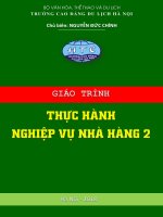 Giáo trình Thực hành nghiệp vụ nhà hàng 2: Phần 1 - CĐ Du lịch Hà Nội
