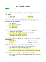 Trắc nghiệm có đáp án chương 1,2,3 môn Lịch sử đảng cộng sản Việt Nam