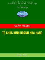 Giáo trình Tổ chức kinh doanh nhà hàng: Phần 1 - CĐ Du lịch Hà Nội
