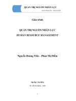 Giáo trình   QUẢN TRỊ NGUỒN NHÂN LỰC HUMAN RESOURCE MANAGEMENT