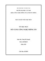 Báo cáo kết thúc học phần nền tảng công nghệ thông tin