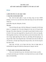 Tiểu luận cuối khóa văn thư lưu trữ