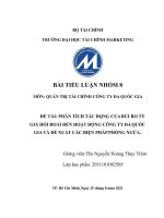 TIỂU LUẬN QUẢN TRỊ TÀI CHÍNH CÔNG TY ĐA QUỐC GIA PHÂN TÍCH TÁC ĐỘNG CỦA RỦI RO TỶ GIÁ HỐI ĐOÁI ĐẾN HOẠT ĐỘNG CÔNG TY ĐA QUỐC GIA VÀ ĐỀ XUẤT CÁC BIỆN PHÁP PHÒNG NGỪA
