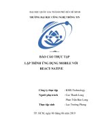 Báo cáo thực tập lập trình ứng dụng mobile với react native tại Công ty KMS-Technology