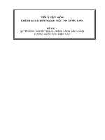 Môn CHÍNH SÁCH đối NGOẠI một số nước lớn, quyen con nguoi trong chinh sach doi ngoai vuong quoc anh hien nay