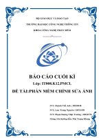 BÁO CÁO CUỐI KÌ Phần mềm chỉnh sửa ảnh