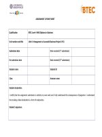 491 Managing a Successful Business Project  ASSIGNMENT 2