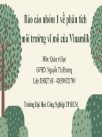 Phân tích môi trường vĩ mô của vinamilk