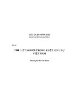 Tiểu luận pháp luận đại cương về tội giết người