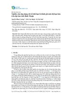 Nghiên cứu ứng dụng chỉ số khô hạn K đánh giá mức độ hạn hán trên địa bàn tỉnh Bình Thuận