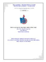 TIỂU LUẬN QUẢN TRỊ THỰC HIỆN CÔNG VIỆC PHÂN TÍCH QUY TRÌNH TUYỂN DỤNG NHÂN LỰC CỦA CÔNG TY CỔ PHẦN THƯƠNG MAI BIA SÀI GÒN MIỀN ĐÔNG. THỰC TRẠNG VÀ GIẢI PHÁP