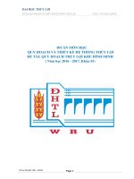 Quy hoạch và thiết kế hệ thống thủy lợi quy hoạch thủy lợi khu bình minh 