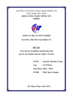 Tóm tắt Đồ án tốt nghiệp Thương mại điện tử: Xây dựng website kinh doanh quần áo thời trang trực tuyến