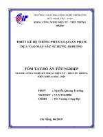 Tóm tắt Đồ án tốt nghiệp Kỹ thuật điện tử và truyền thông: Thiết kế hệ thống phân loại sản phẩm dựa vào màu sắc sử dụng Arduino