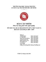 TIỂU LUẬN KỸ NĂNG PHÁT TRIỂN NGHỀ NGHIỆP QUAN HỆ KINH TẾ GIỮA VIỆT NAM VÀ HOA KỲ GIAI ĐOẠN 2009  2019