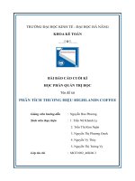 TIỂU LUẬN QUẢN TRỊ HỌC PHÂN TÍCH THƯƠNG HIỆU HIGHLANDS COFFEE