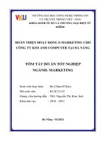 Tóm tắt Đồ án tốt nghiệp Marketing: Hoàn thiện hoạt động E-marketing cho công ty Kim Anh Computer tại Đà Nẵng