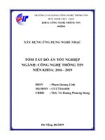 Tóm tắt Đồ án tốt nghiệp Công nghệ thông tin: Xây dựng ứng dụng nghe nhạc