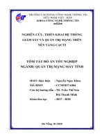 Tóm tắt Đồ án tốt nghiệp Quản trị mạng máy tính: Nghiên cứu, triển khai hệ thống giám sát và quản trị mạng trên nền tảng CACTI