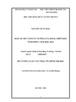 Đề cương luận văn mẫu Bảo vệ nền tảng tư tưởng của Đảng