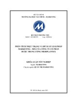 Phân tích và đề xuất chiến lược Marketing cty Mediplantex 2022