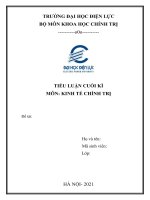 TIỂU LUẬN CUỐI KÌ MÔN KINH TẾ CHÍNH TRỊ vai trò của cách mạng công nghiệp 4 0 đối với phát triển công nghiệp ở việt nam hiện nay 