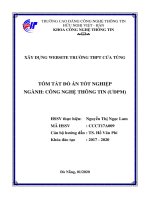 Tóm tắt Đồ án tốt nghiệp Công nghệ thông tin: Xây dựng website trường THPT Cửa Tùng