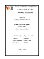 Tóm tắt Đồ án tốt nghiệp Công nghệ thông tin: Xây dựng website bán giày