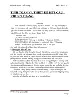 Đồ án tính toán và thiết kế kết cấu khung phẳng 