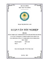 Hoàn thiện quy trình kiểm toán khoản mục doanh thu bán hàng và cung cấp dịch vụ trong kiểm toán báo cáo tài chính do công ty TNHH kiểm toán IMMANUEL thực hiện luận văn tốt nghiệp  chuyên ngành kiểm toán 