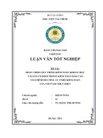 Hoàn thiện quy trình kiểm toán khoản mục tài sản cố định trong kiểm toán báo cáo tài chính do công ty TNHH kiểm toán CPA vietnam thực hiện luận văn tốt nghiệp  chuyên ngành kiểm toán 
