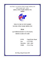 Tóm tắt Đồ án tốt nghiệp Công nghệ thông tin: Lập trình socket và ứng dụng trong game cờ caro