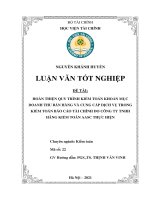 Hoàn thiện quy trình kiểm toán khoản mục doanh thu bán hàng và cung cấp dịch vụ trong kiểm toán báo cáo tài chính do công ty TNHH hãng kiểm toán AASC thực hiện luận văn tốt nghiệp  chuyên ngành kiểm toán 