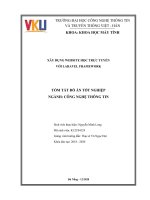 Tóm tắt Đồ án tốt nghiệp Công nghệ thông tin: Xây dựng website học lập trình trực tuyến với Laravel Framework