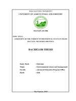 (Luận văn thạc sĩ) assessment of the current environmental status in thanh hoa city, thanh hoa province 