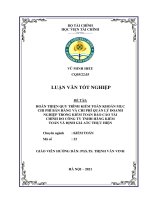 Hoàn thiện quy trình kiểm toán khoản mục chi phí bán hàng và chi phí quản lý doanh nghiệp trong kiểm toán báo cáo tài chính do công ty TNHH hãng kiểm toán và định giá ATC thực hiện luận văn tốt nghiệp  chuyên ngành kiểm toán 