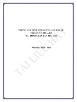 Bài Tập Thảo Luận Luật Dân Sự Lần 2 (Những Quy Định Chung Về Tài Sản, Thừa Kế)