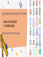 Báo cáo cuối kỳ môn thiết kế trang phục nữ cơ bản váy biến kiểu