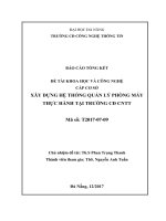 Đề tài khoa học và công nghệ cấp cơ sở: Xây dựng hệ thống quản lý phòng máy thực hành tại trường CĐ CNTT