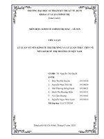 LÝ LUẬN về nền KINH tế THỊ TRƯỜNG và lý LUẬN THỰC TIỄN về nền KINH tế THỊ TRƯỜNG ở VIỆT NAM 
