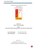 BÁO CÁO THỰC TẬP THIẾT KẾ HỆ THỐNG ĐIỀU KHIỂN QUA WEB CHO NHÀ THÔNG MINH