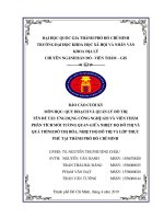 Ứng dụng công nghệ GIS và viễn thám phân tích mối tương quan giữa nhiệt độ đô thị và quá trình đô thị hóa, nhiệt độ đô thị và lớp thực phủ tại thành phố hồ chí minh