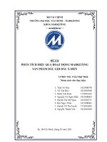 PHÂN TÍCH HIỆU QUẢ HOẠT ĐỘNG MARKETING SẢN PHẨM DẦU GỘI ĐẦU X-MEN