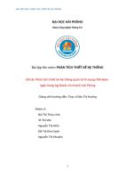 BÀI TẬP LỚN PHÂN TÍCH THIẾT KẾ HỆ THỐNG QUẢN LÝ TÍN DỤNG NGÂN HÀNG AGRIBANK CHI NHÁNH HẢI PHÒNG