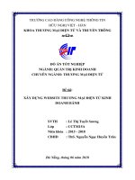 Tóm tắt Đồ án tốt nghiệp Quản trị kinh doanh: Xây dựng website thương mại điện tử kinh doanh bánh