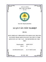 Hoàn thiện quy trình kiểm toán khoản mục nợ phải trả người bán trong kiểm toán báo cáo tài chính do công ty TNHH kiểm toán AFC việt nam chi nhánh phía bắc thực hiện luận văn tốt nghiệp  chuyên ngành kiểm toán 
